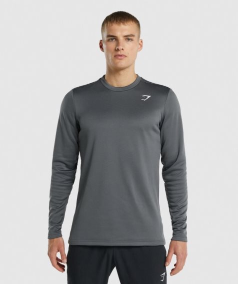 Men's Gymshark Arrival Crew Sweatshirts Dark Grey | NZ 7OTXYA